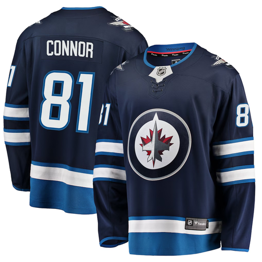 Men's Winnipeg Jets Kyle Connor #81 Fanatics Navy Breakaway Jersey