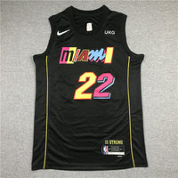 Men's Miami Heat Jimmy Butler #22 Black Swingman Player Jersey1 - City Edition