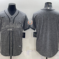 Men's Miami Dolphins Gray Blank Jersey1