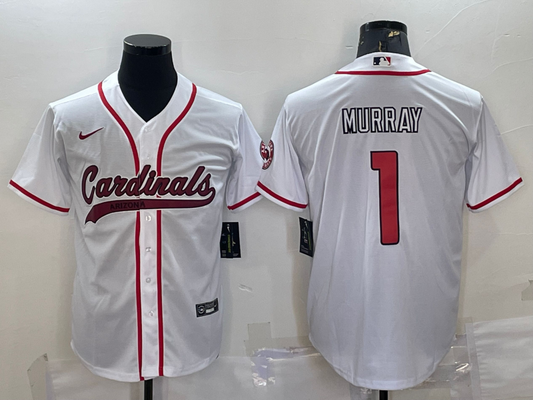Men's Arizona Cardinals Kyler Murray #1 White Game Jersey1 Joint Edition