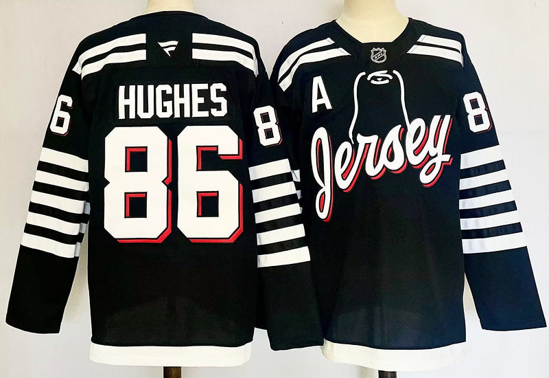 Jack Hughes #86 New Jersey Devils Black Player Jersey - JerseysFreak