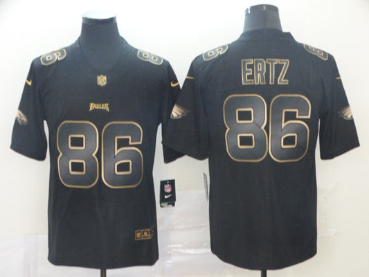 Men's Philadelphia Eagles Zach Ertz #86 Black Team Game Jersey1