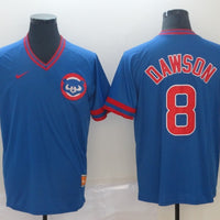 Men's Chicago Cubs Andre Dawson #8 Blue Replica Baseball Jersey1