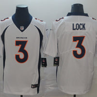 Men's Denver Broncos Drew Lock #3 White Game Jersey1