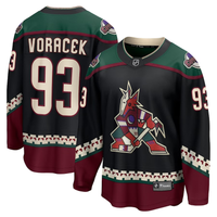 Men's Arizona Coyotes Jakub Voracek #93 Black Home Breakaway Jersey1