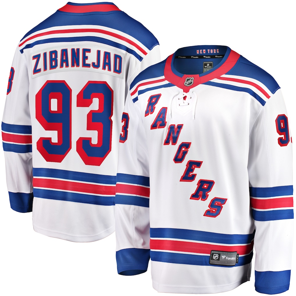 Men's New York Rangers Mika Zibanejad #93 Fanatics White Jersey