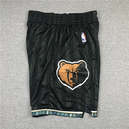 Men's Memphis Grizzlies Black City Edition Basketball Shorts1