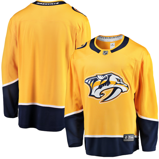 Men's Nashville Predators Fanatics Gold Breakaway Home Blank Jersey
