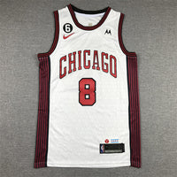 Men's Chicago Bulls Zach LaVine #8 White 2022/23 Swingman Jersey1 - City Edition