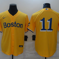Men's Boston Red Sox Rafael Devers #11 Gold City Connect Replica Player Jersey1