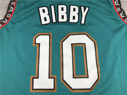 Men's Memphis Grizzlies Mike Bibby #10 Green Classics Swingman Jersey1
