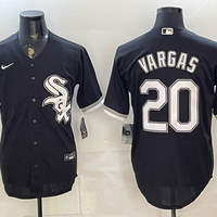 Men's Chicago White Sox Miguel Vargas #20 Black Replica Player Jersey