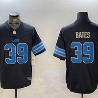 Men's Detroit Lions Jake Bates #39 Black Team Game Jersey1