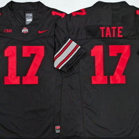 Men's Ohio State Buckeyes Carnell Tate #17 Black Player Jersey