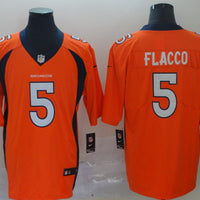 Men's Denver Broncos Joe Flacco #5 Orange Game Player Jersey1