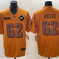 Men's Philadelphia Eagles Jason Kelce #62 Brown 2023 Salute To Service Retired Player Limited Jersey1