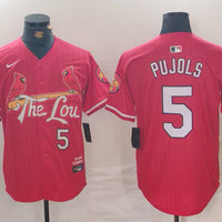 Men's St. Louis Cardinals Albert Pujols #5 Red 2024 City Connect Limited Player Jersey1