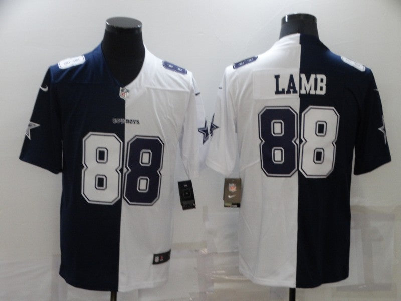 CeeDee Lamb #88 Dallas Cowboys Navy White Game Jersey - JerseysFreak
