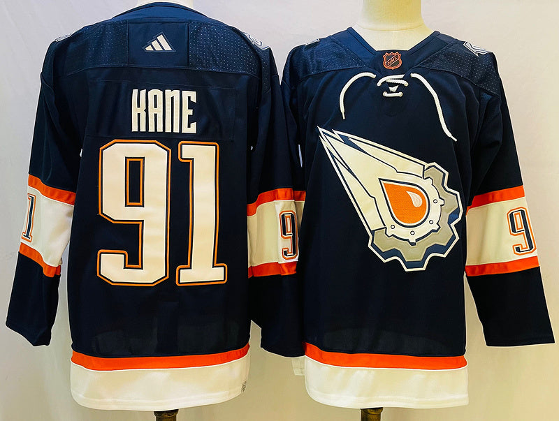 Men's Edmonton Oilers Evander Kane #91 Blue Player Game Jersey1