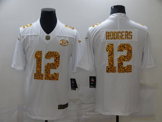 Men's Green Bay Packers #12 Aaron Rodgers White Player Game Jersey1