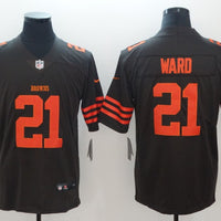 Men's Cleveland Browns Denzel Ward Brown Legend Jersey1