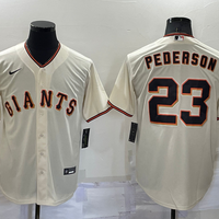 Men's San Francisco Giants Joc Pederson #23 Beige Replica Baseball Jersey1