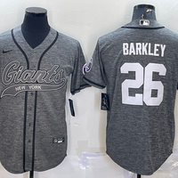 Men's New York Giants Saquon Barkley #26 Gray Game Jersey1 Joint Edition
