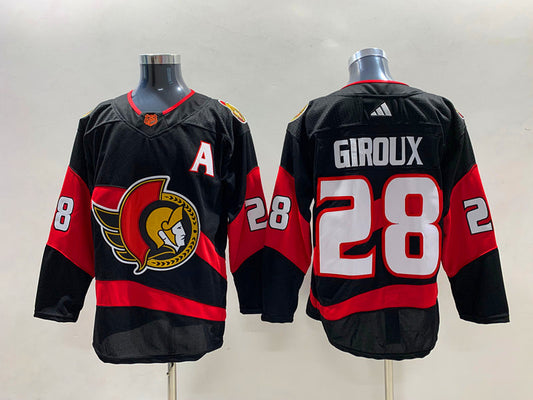 Men's Ottawa Senators Claude Giroux #28 Black Player Game Jersey1