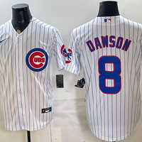 Men's Chicago Cubs Andre Dawson #8 White Home Replica Jersey