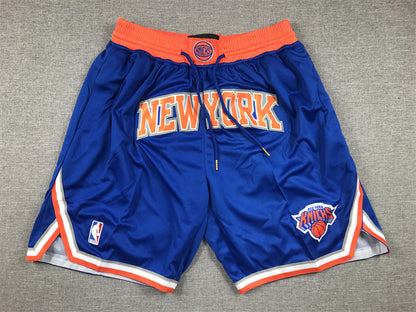 Men's New York Knicks Blue Icon Edition Pocket Shorts1