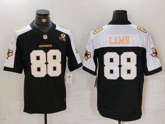 Men's Dallas Cowboys CeeDee Lamb #88 Black Alternate Game Team Jersey1