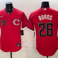 Men's Cincinnati Reds Chase Burns #26 Red 2026 City Connect Stadium Jersey