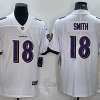 Men's Baltimore Ravens Roquan Smith #18 White Game Jersey1