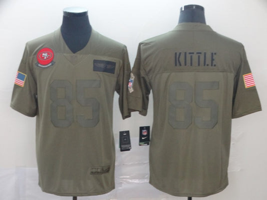 Men's San Francisco 49ers George Kittle #85 Brown Game Jersey1