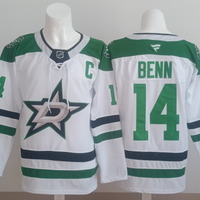 Men's Dallas Stars Jamie Benn #14 White Premium Player Jersey