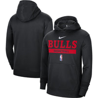 Men's Chicago Bulls 2022/23 Spotlight On-Court Practice Performance Pullover Hoodie