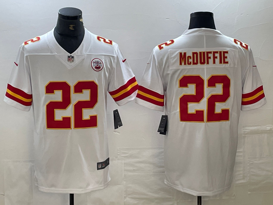 Men's Kansas City Chiefs Trent McDuffie #22 White Game Player Jersey1