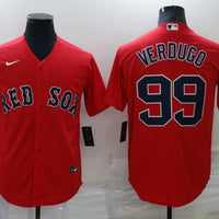 Men's Boston Red Sox Alex Verdugo #99 Red Replica Baseball Jersey1