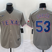 Men's Texas Rangers Adolis Garcia #53 Gray Replica Player Jersey1