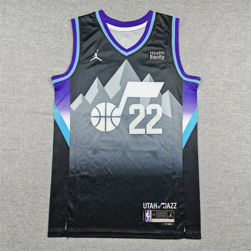 Men's Utah Jazz Darryn Peterson #22 Black Swingman Jersey - Statement Edition