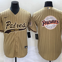 Men's San Diego Padres Tan Replica Player Jersey1 Joint Edition