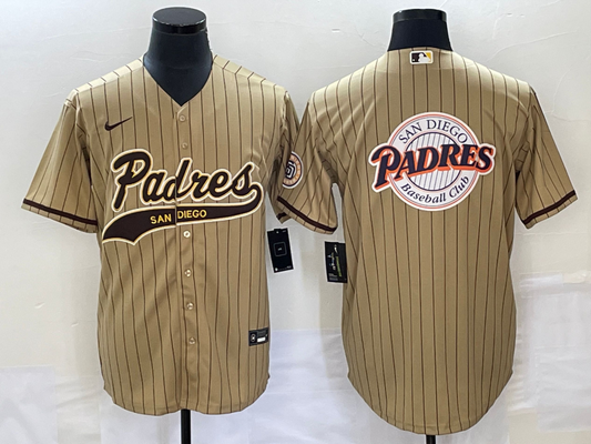 Men's San Diego Padres Tan Replica Player Jersey1 Joint Edition