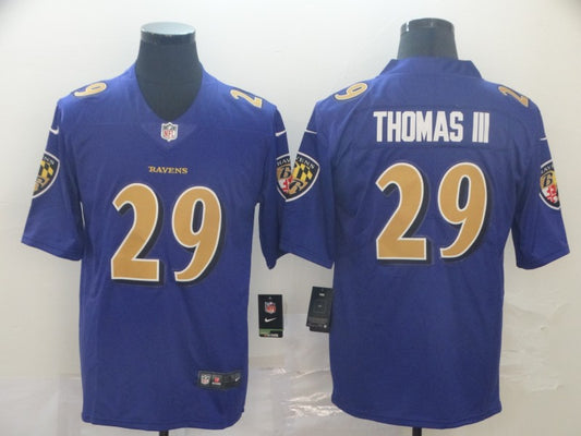 Men's Baltimore Ravens Earl Thomas III #29 Purple Game Player Jersey1