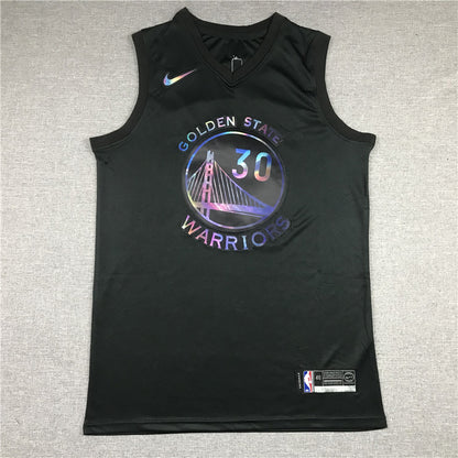 Men's Golden State Warriors Stephen Curry #30 NBA Black Fast Break Replica Jersey1