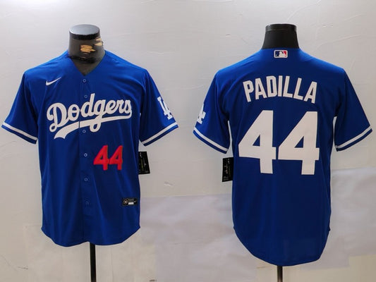 Men's Los Angeles Dodgers Vicente Padilla #44 Royal Replica Player Jersey1