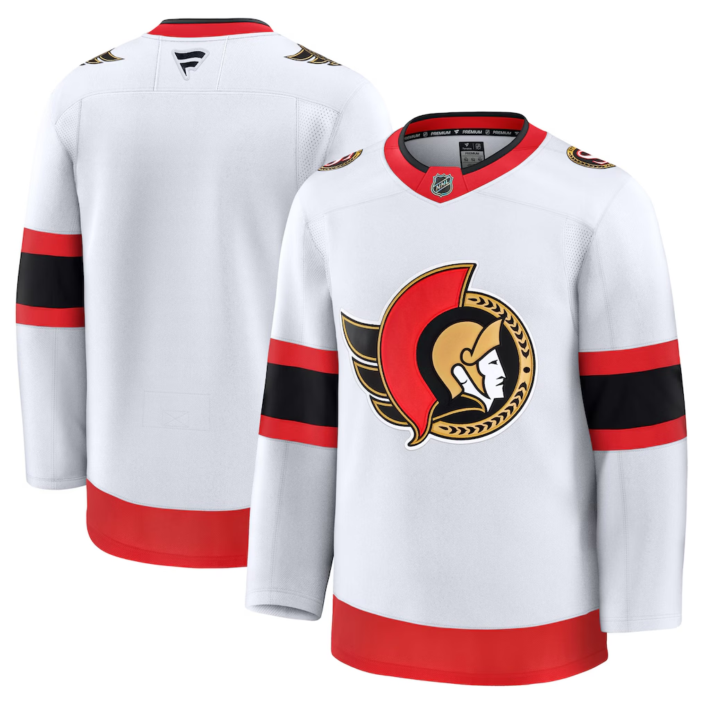 Ottawa Senators White Away Premium Blank Jersey - JerseysFreak