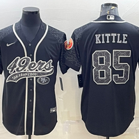 Men's San Francisco 49ers George Kittle #85 Black Retired Player RFLCTV Limited Jersey1 Joint Edition