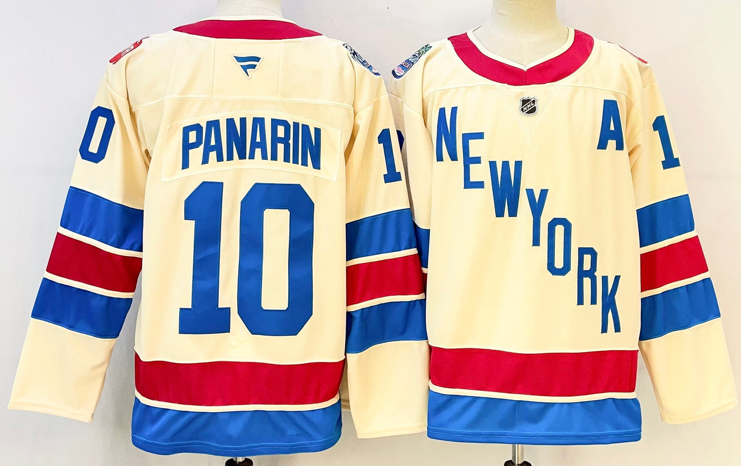 Men's New York Rangers Artemi Panarin #10 Beige Breakaway Player Jersey