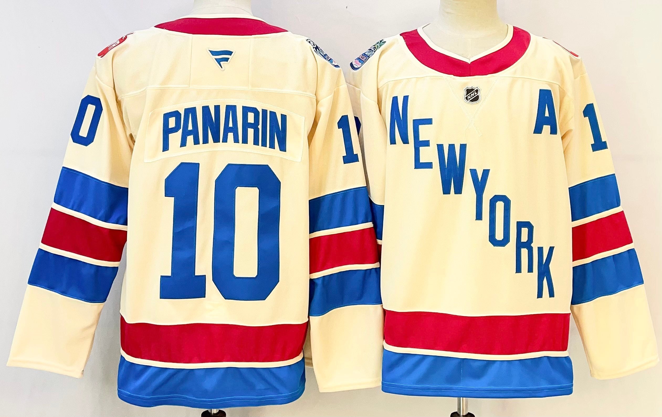 Men's New York Rangers Artemi Panarin #10 Beige Breakaway Player Jersey