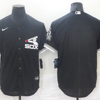 Men's Chicago White Sox Black Replica Blank Jersey1